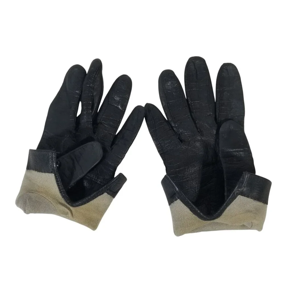 VTG Leather Gloves Fownes Brothers Silk-Lined Wrist Length Small